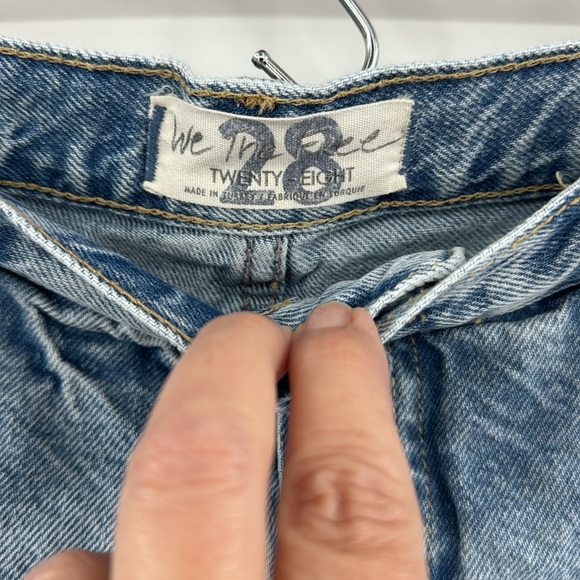 We The Free Button Fly Distressed Destroyed Frayed Denim 28 - Picture 5 of 6